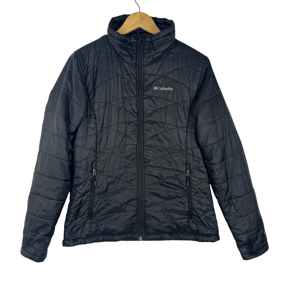 Columbia Mighty Lite III‎ Black Quilted Puffer Jacket Omni-Heat Womens Medium